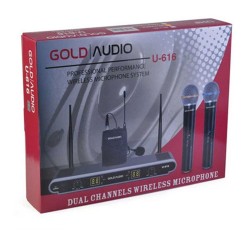 Gold Audio U 616 YY Telsiz Kablosuz Mikrofon UHF - Çift Yaka Telsiz Mikrofon Gold Audio U 616 YY Telsiz Kablosuz Mikrofon UHF - Çift Yaka Telsiz Mikrofon