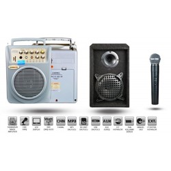 Osawa OSW-8107 E, Taşınabilir, Şarjlı, Anfi + Ek Hoparlör